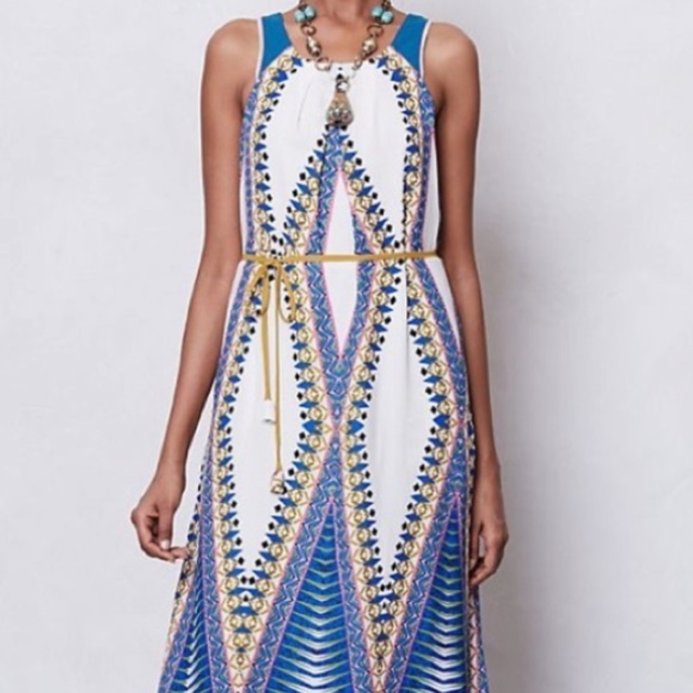 Anthropologie Maeve- “Pakpao” geometric maxi dress